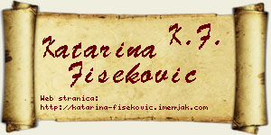 Katarina Fišeković vizit kartica